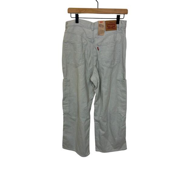 NWT Levi’s Ribcage Straight Ankle Super High Rise Light Baggy Carpenter Cargo 29 - Picture 4 of 5